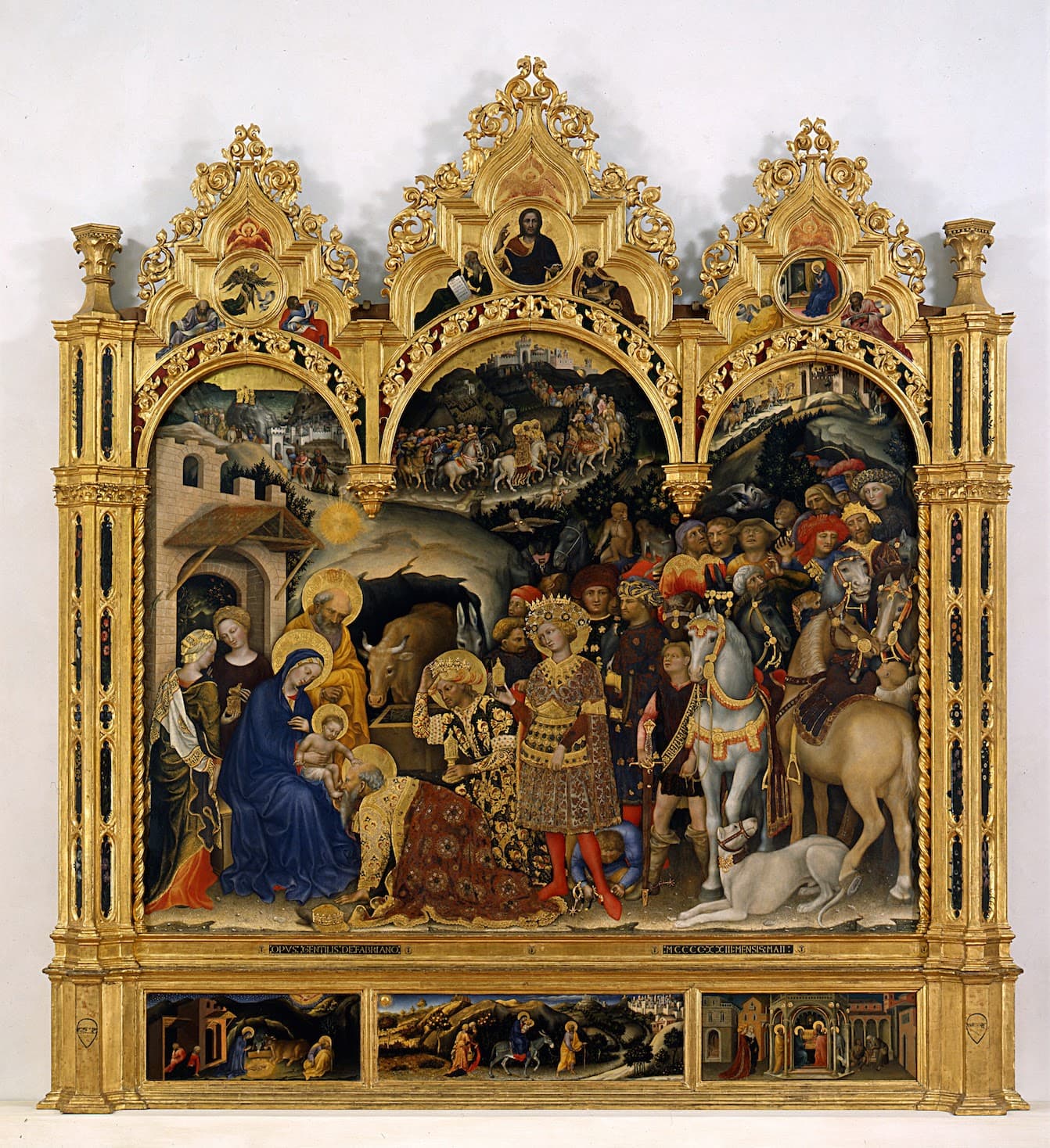 Al momento stai visualizzando L’Adorazione dei Magi: un capolavoro di Gentile da Fabriano e dell’arte gotica internazionale in Italia