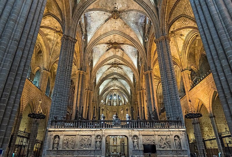 Cattedrale di Barcellona dall'interno